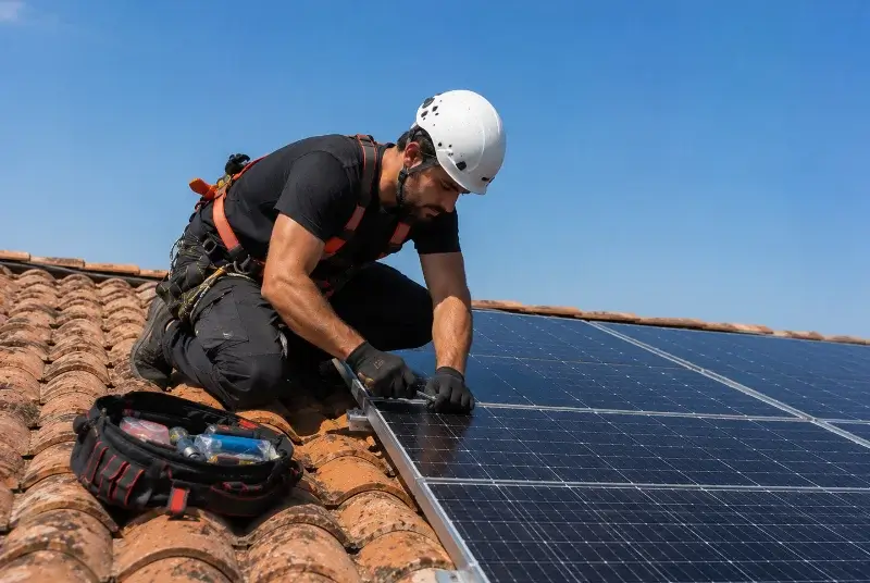 Maintenance et monitoring de panneaux solaires au Crouais