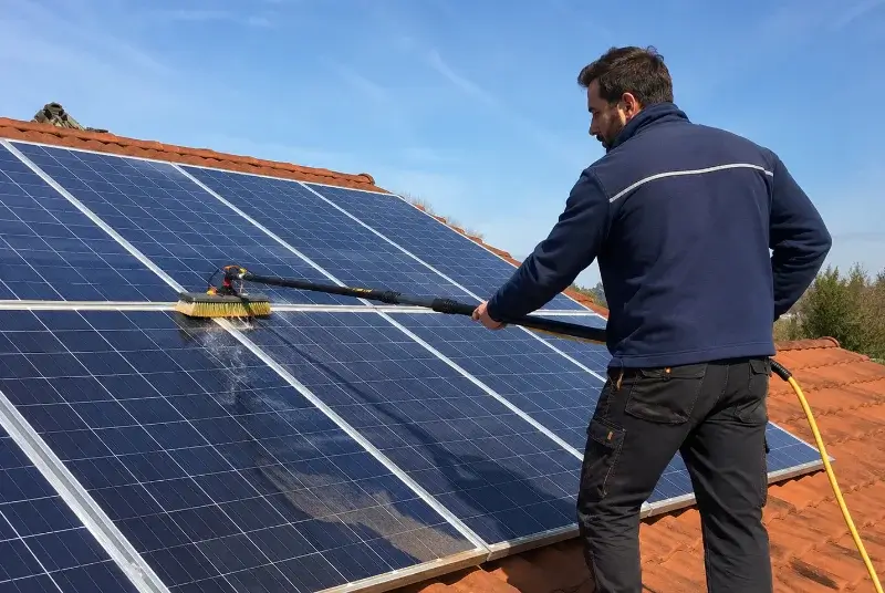Nettoyage et entretien de panneaux solaires au Crouais