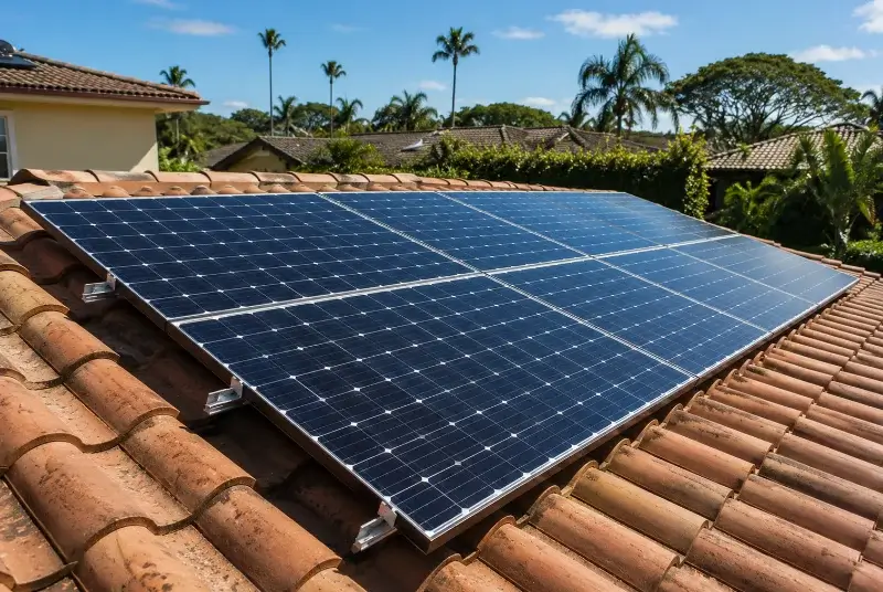 Installation de panneaux solaires au Crouais